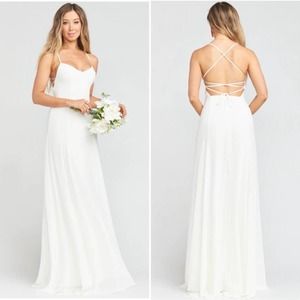 Show Me Your Mumu  Dress Godshaw Goddess Gown Wedding Cake Chiffon NWT